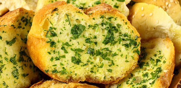 Garlic Bread as Side Dish in Drop-off Catering Menu
